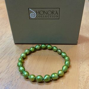 Honora Cultured Freshwater Pearl Stretch Bracelets — Spring Green